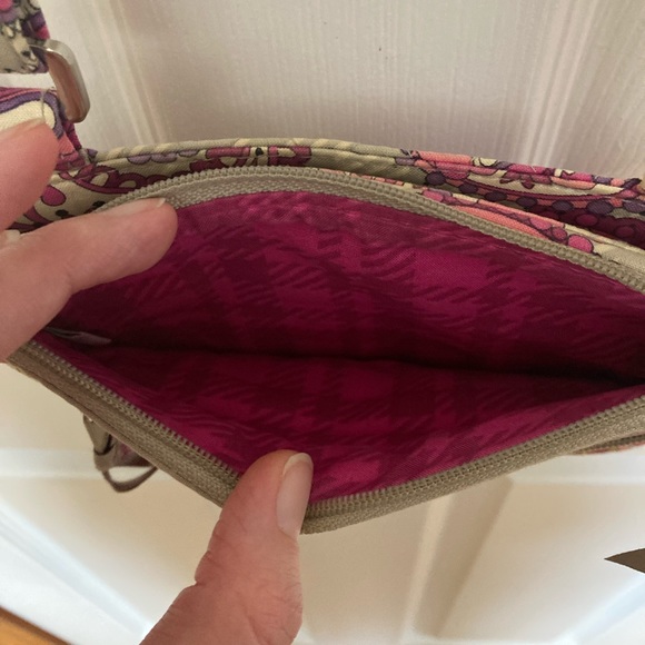 Vera Bradley Cross Body Pink Paisley Meets
Plaid Bag Purse - Picture 6 of 7